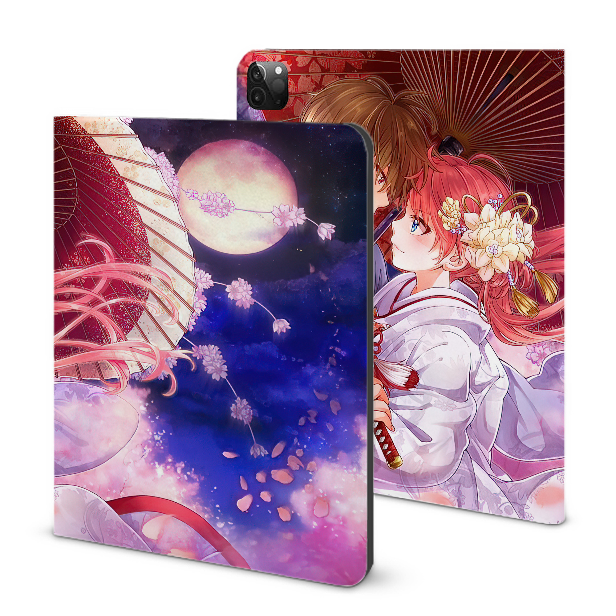 （画像用） ぎんたま 坂田銀時（さかたぎんとき） 神楽 志村新八（しむら しんぱち） GINTAMA Sakata Gintoki Kagura Shimura Shinpachi IPadケース ペンホルダー付き ブックスタイルデザイン